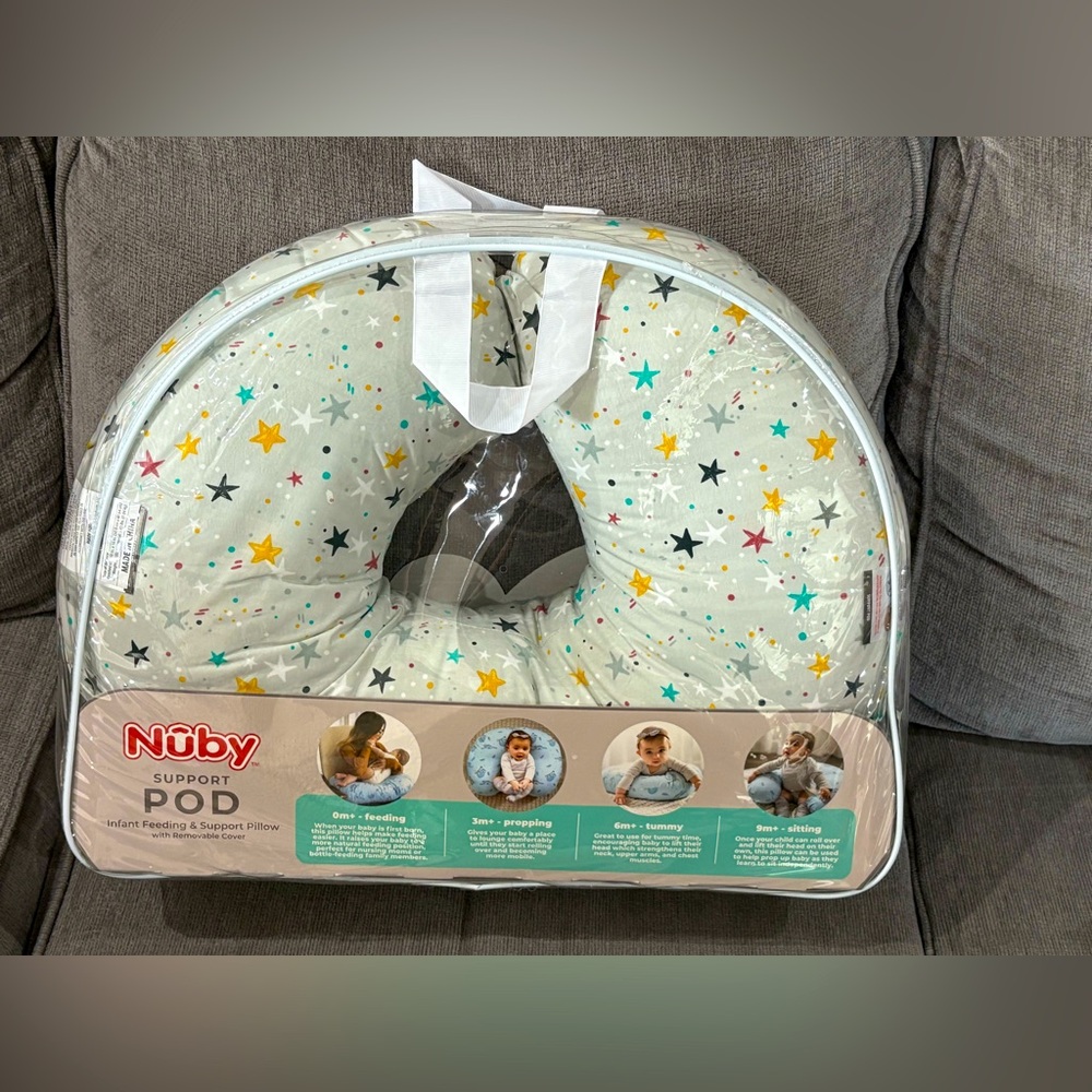 Nuby Support Pod Feeding & Nursing Pillow with Cover - Picture 2 of 3